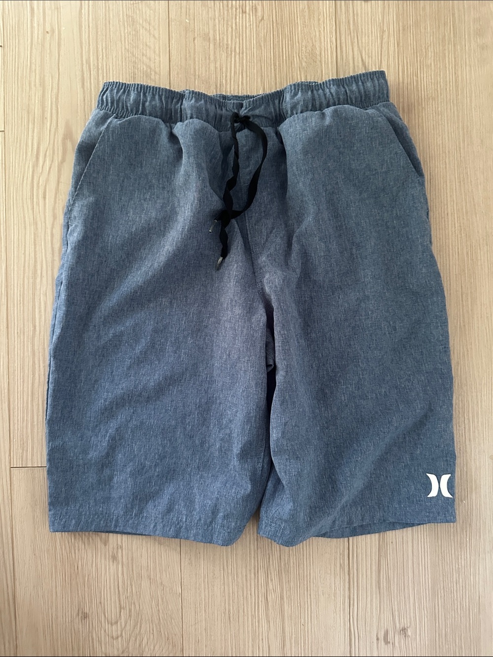 Hurley Kid's Large (12/13) Heather Slate  Shorts with Black Drawstring